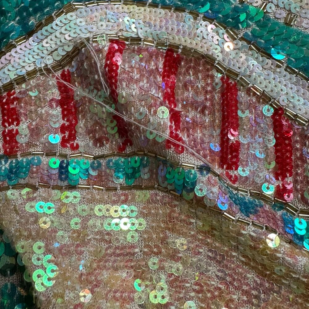 Sean Combs Sequined Multi Colorful Cropped Beaded… - image 5